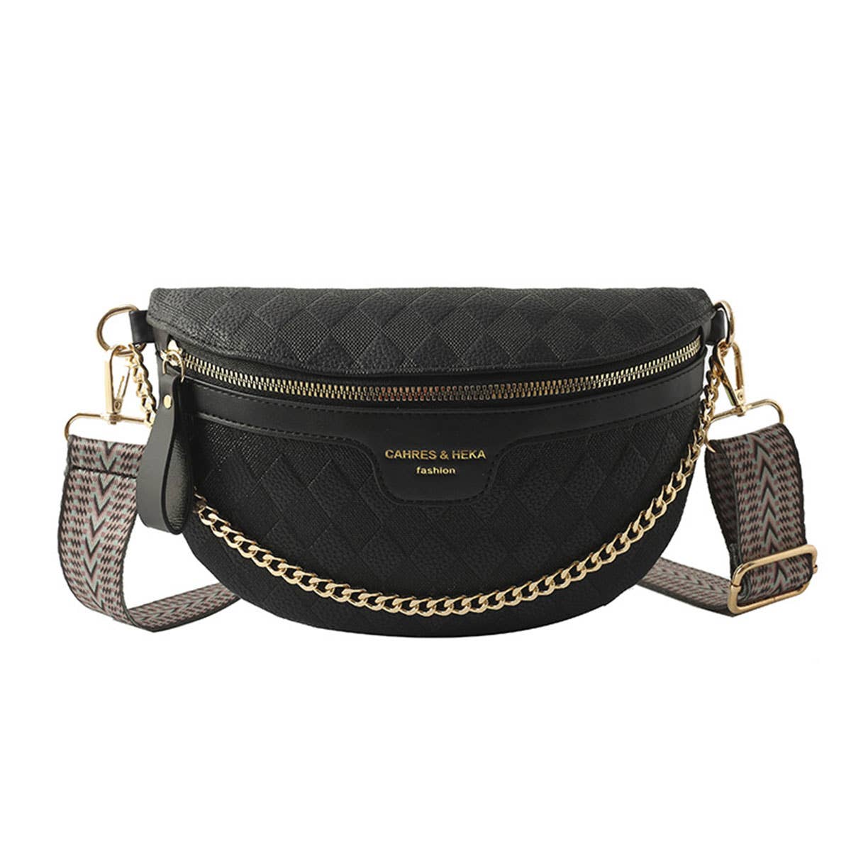 PYRAMID CHECK PU EVERYDAY BELT BAG,CROSSBODY BAG_CWAB0911