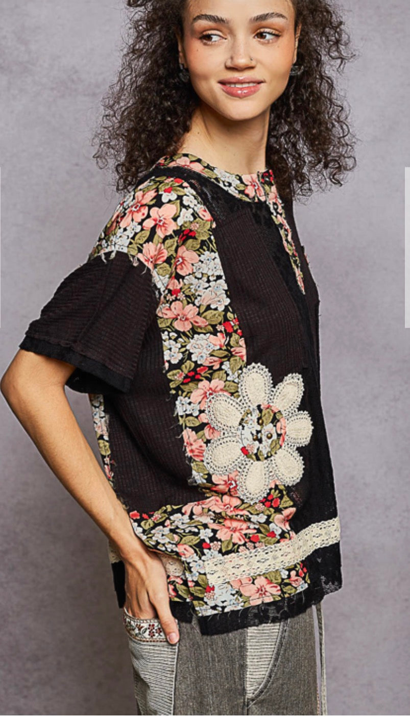 Rosy Flowy Blouse
