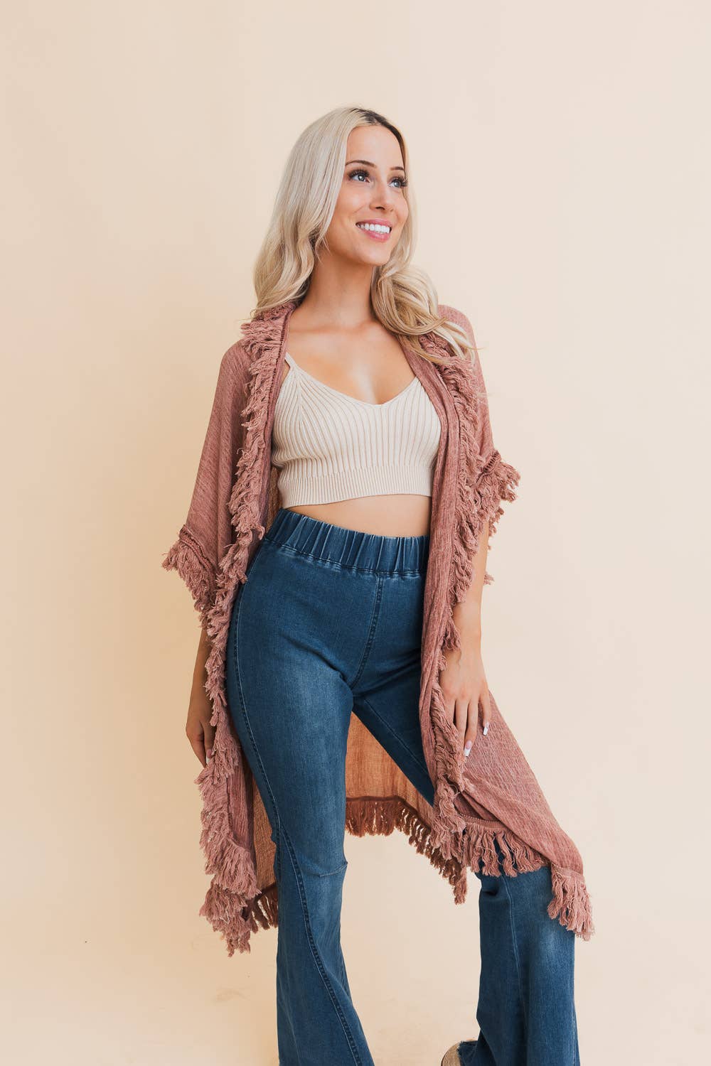 Bestselling Sun-bleached Fringe Ruffle Kimono☀️