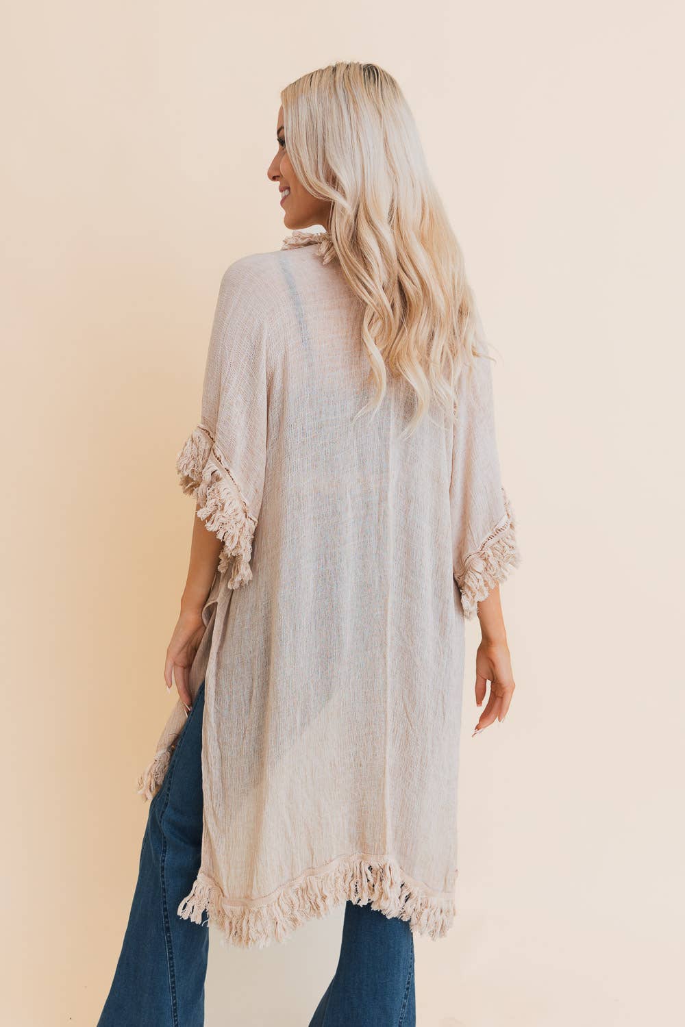 Bestselling Sun-bleached Fringe Ruffle Kimono☀️