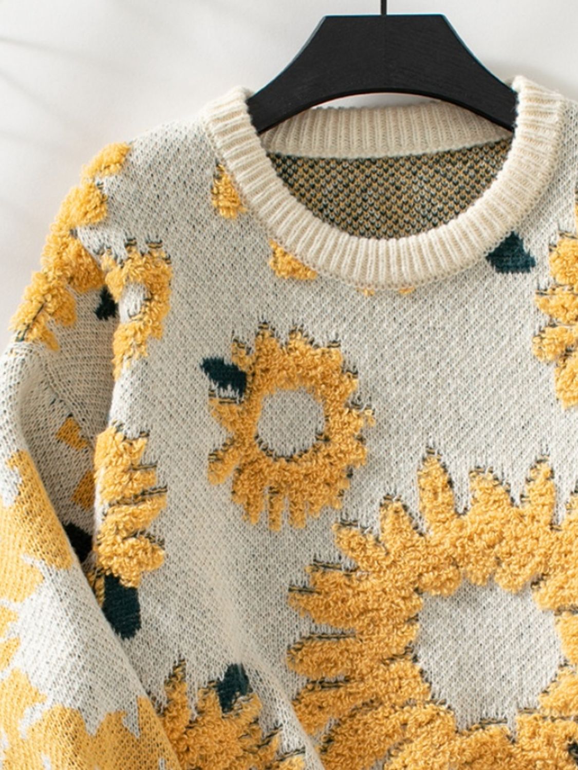 Sunflower Round Neck Long Sleeve Sweater